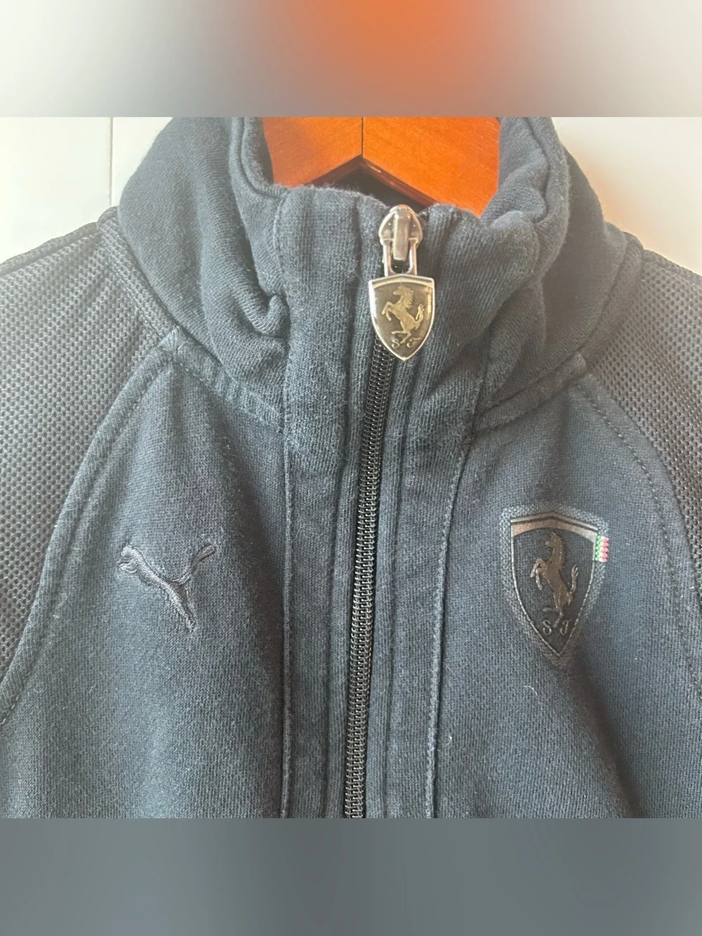 🏎️ Puma x Scuderia Ferrari Girls Track Jacket — Size 6 — Black 🖤